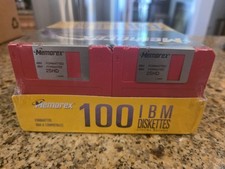 Memorex Floppy Disk 2HD IBM Formatted 3.5  Color Disks 100 Disks Sealed