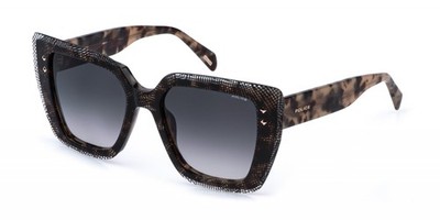 Police Sonnenbrille SPLR98 Top Havanna mit Motiv 54/19/140 Damen