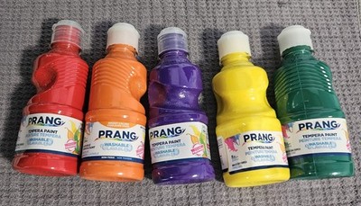 LOT OF 5 Prang Ready-to-Use WASHABLE Tempera Paint 8oz each  SPRING SUMMER NEW  
