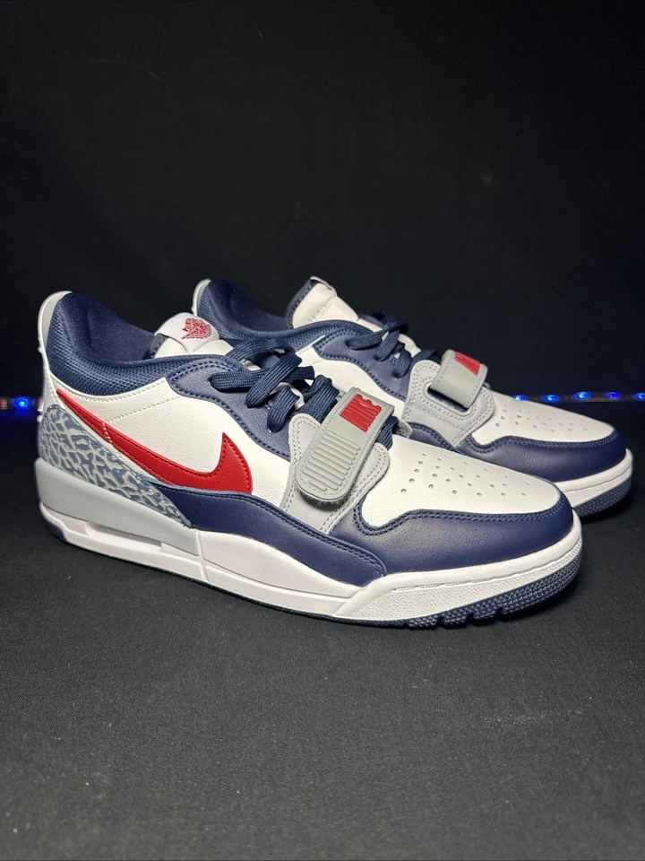 Nike Air Jordan Legacy 312 Branco Baixo/Vermelho Varsity/Marinho Meia-Noite CD7069-164 Tamanho 9.5 - Imagem 2 de 4