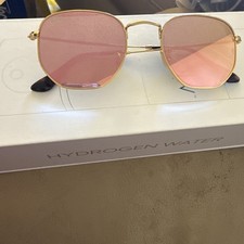New Ray Ban RB 3548 Sunglasses, Gold Frame PINK Lenses Never Worn, No Case.
