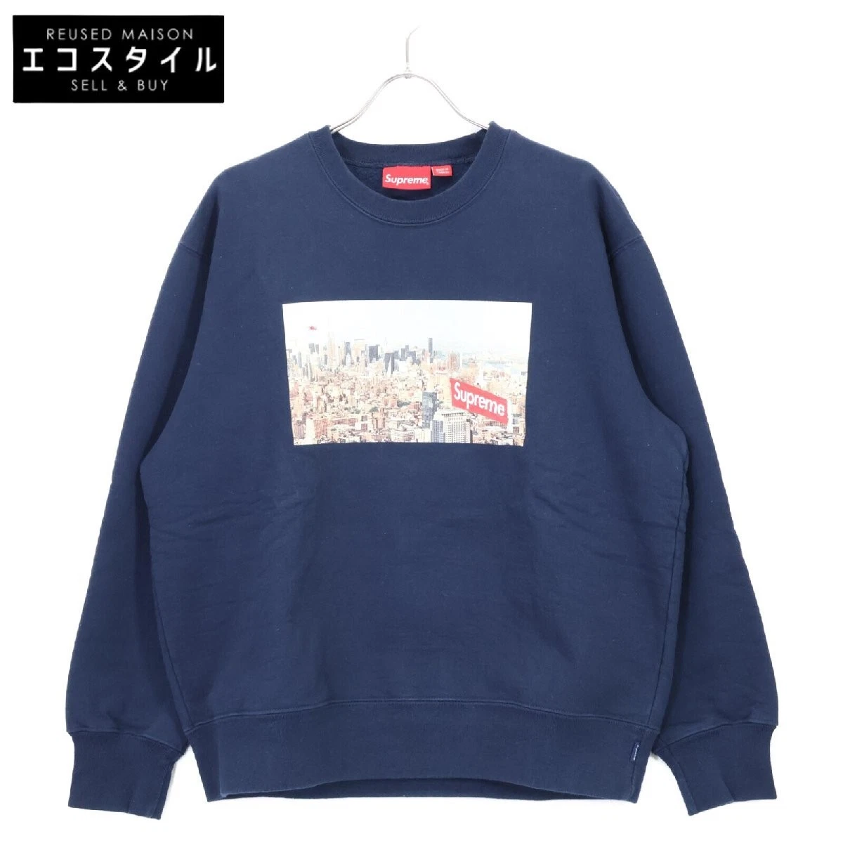 Sweat shirt Supreme Supreme 20AW bleu marine col rond aérien bleu marine S à