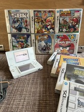 Nintendo DS Lite, Weiß, Inkl. Original Ladekabel, 10 Spiele