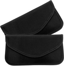 2 Pack Faraday Bag Cell Phone Wallet Blocker Radiation Signal Shielding Case