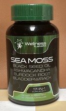 Irish Sea Moss 17-in-1 Seamoss Black Seed Oil 120 Capsules-2 per serv EXP 5/26