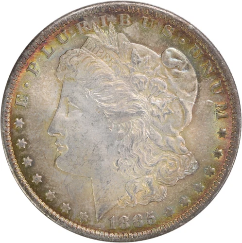 1885-O Morgan Silver Dollar Choice BU Toned Uncertified #122