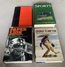 Lot Of 4 George Plimpton Books. Paper Lion, Out Of My League, Curious Case Sidd