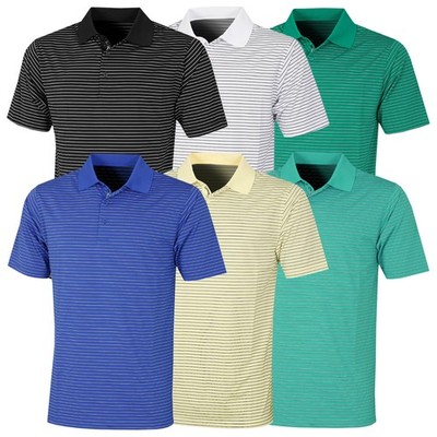 Bobby Jones Herren XH20 Zypresse Streifen feuchtigkeitsableitendes Golf Polo-Shirt 83 % Rabatt UVP