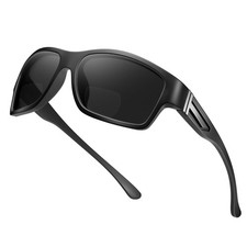 SKYFUEN Mens Bifocal Polarized Sunglasses TR90 Wrap Around Sun Readers 1.50