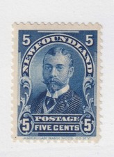 NEWFOUNDLAND #85 very fine hinged imprint bottom