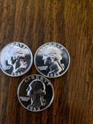 1961–1963 Washington Quarter Proof-Style Rounds Lot of 3 Quarter Dollar Design