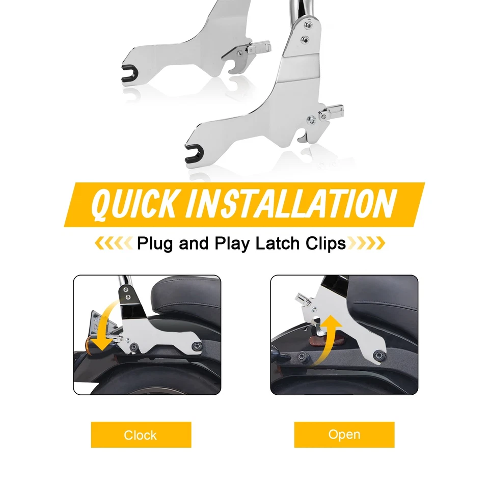 Respaldo Harley Passenger 26 pulgadas Sissy Bar para Softail Fat Bob 2018-up Foto 3 de 4