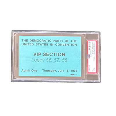 1976 Democratic National Convention VIP Credential Jimmy Carter Acceptance PSA