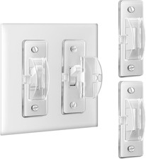 2 Pack Clear Light Switch Guard - Child Proof, Double Buckle, Dimmer Compatible,