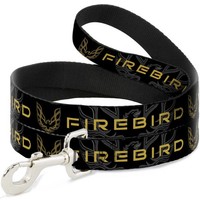 Dog Leash 6-FEET Pontiac Firebird/Logo Black/Grays/Golds (Us Import)