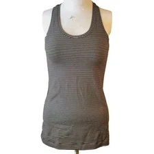 Lululemon XS/S womens tank top striped stretch soft racerback scoop neck