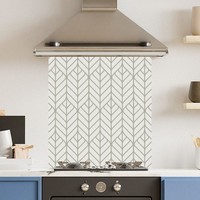 Premium Various Sizes Leaf Arrows 6mm Glass Toughened Kitchen Splashback