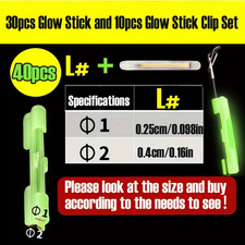 40Pcs/Set Night Fishing Luminous Sticks with Accessories, 30Pcs Glow Stick and 1