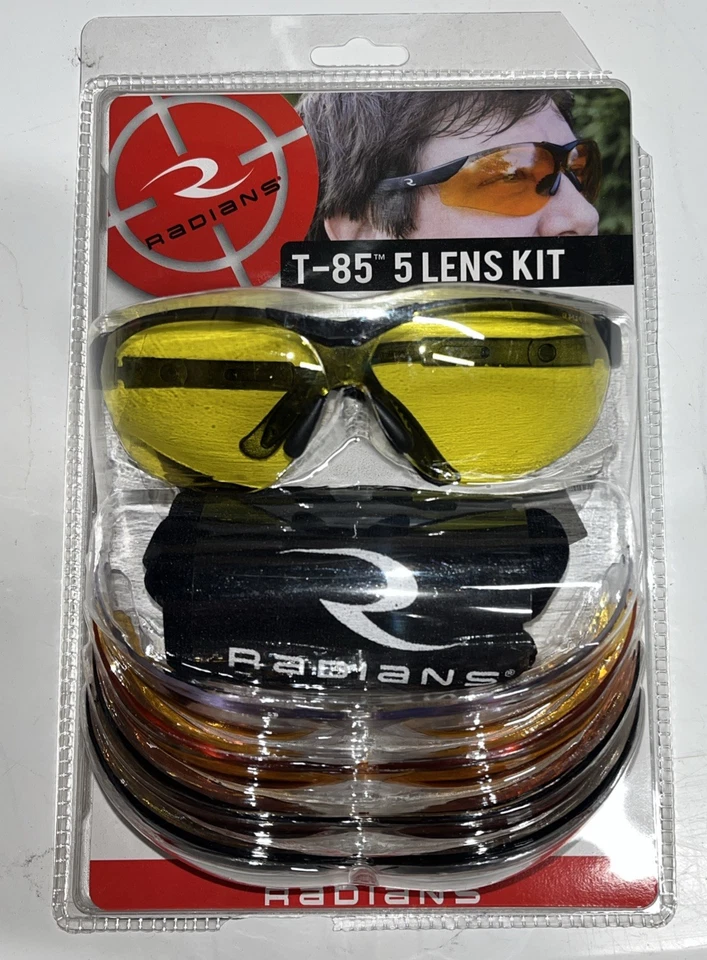 Gafas de tiro Radians con 5 lentes intercambiables marco negro - T85RC NUEVAS Foto 2 de 3