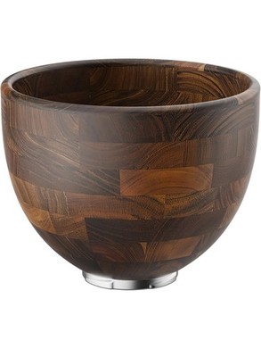 Premium Walnut Wood Mixing Bowl Compatible with Kitchenaid 4.5 & 5 QT Tilt-Head