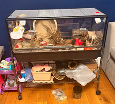 Savic Plaza 100cm Hamster Cage + Viking Laser Perspex Panels, Trolley & Wheel