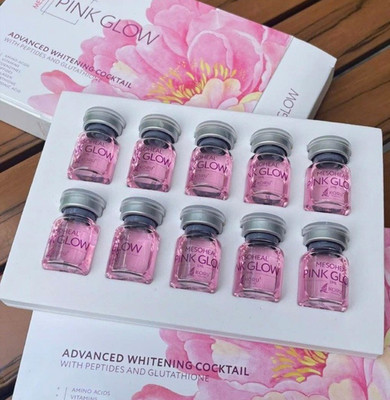 Mesoheal Pink Glow Day Treatment 5 mL Face Glutathione Peptides Brightening