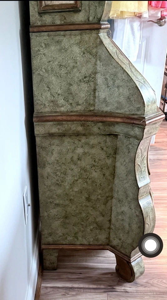 Vtg Hand Paintrd Pulaski Armoire Secretary Desk Venetian SHIPPING AVAILABLE - Image 4 of 4