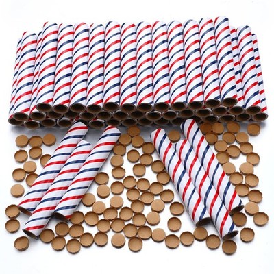 Faccito 50 Pcs Red White Blue Firework Tubes 1 x8 x3/25 Stick Fireworks Pyro ...