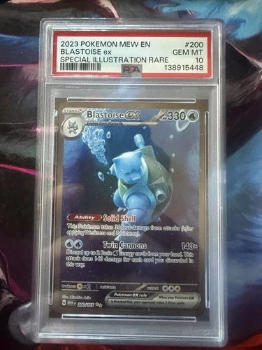 Pokémon Blastoise ex 200/165 SV151 Special Illustration Rare PSA 10 Holo