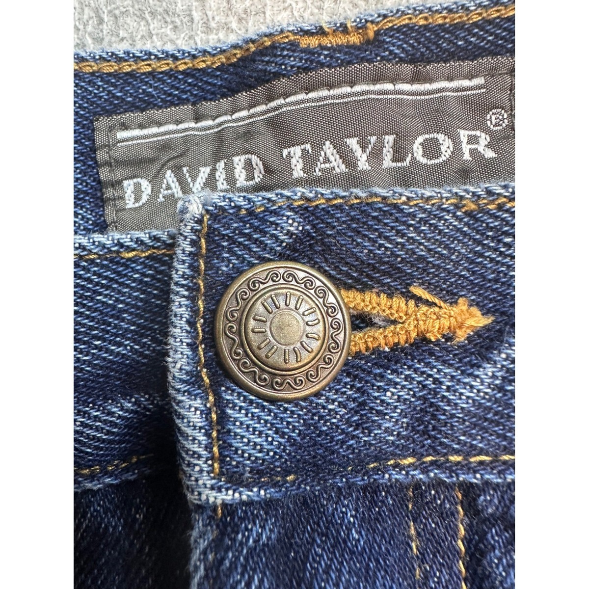 David Taylor Straight Leg Jeans Mens 40x32 (38x30) Dark Wash Blue 