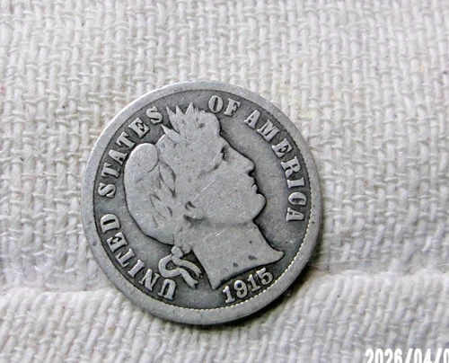 1916 P SILVER BARBER DIME