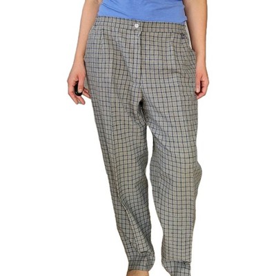 Adelina Hose Gr 46 3XL Karottenhose Blau Kariert Sommerhose Big Size Übergröße 
