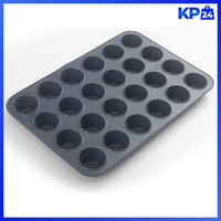 Mini Muffinform Silikon Antihaft FüR 24 Muffins 34 X 23 X 2,5 Cm Grau Backform