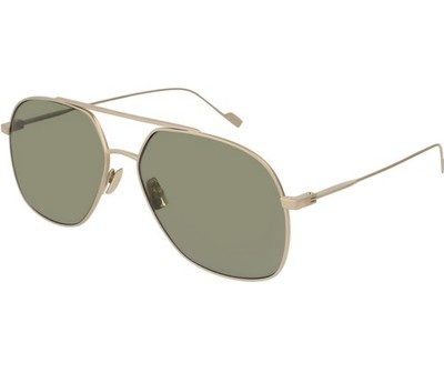 Brand New Saint Laurent Gold/Green Men's Aviator Sunglasses   SL 192 T 004
