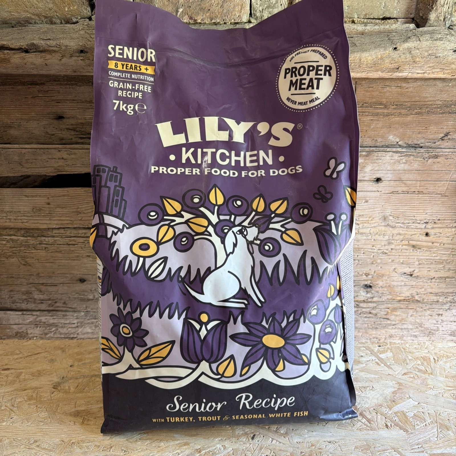 Lily’s Kitchen Senior Dry Dog Food Turkey & Trout Complete Nutrition 7kg Bag