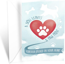 Greetings Sympathy Card Loss of Dog, Made in America, Eco-Friendly, Thick Card S