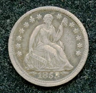 1853 Silver U.S. Liberty Seated Half Dime w/ Arrows H10 - VF/XF