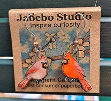 Jabebo Earrings Cardinals