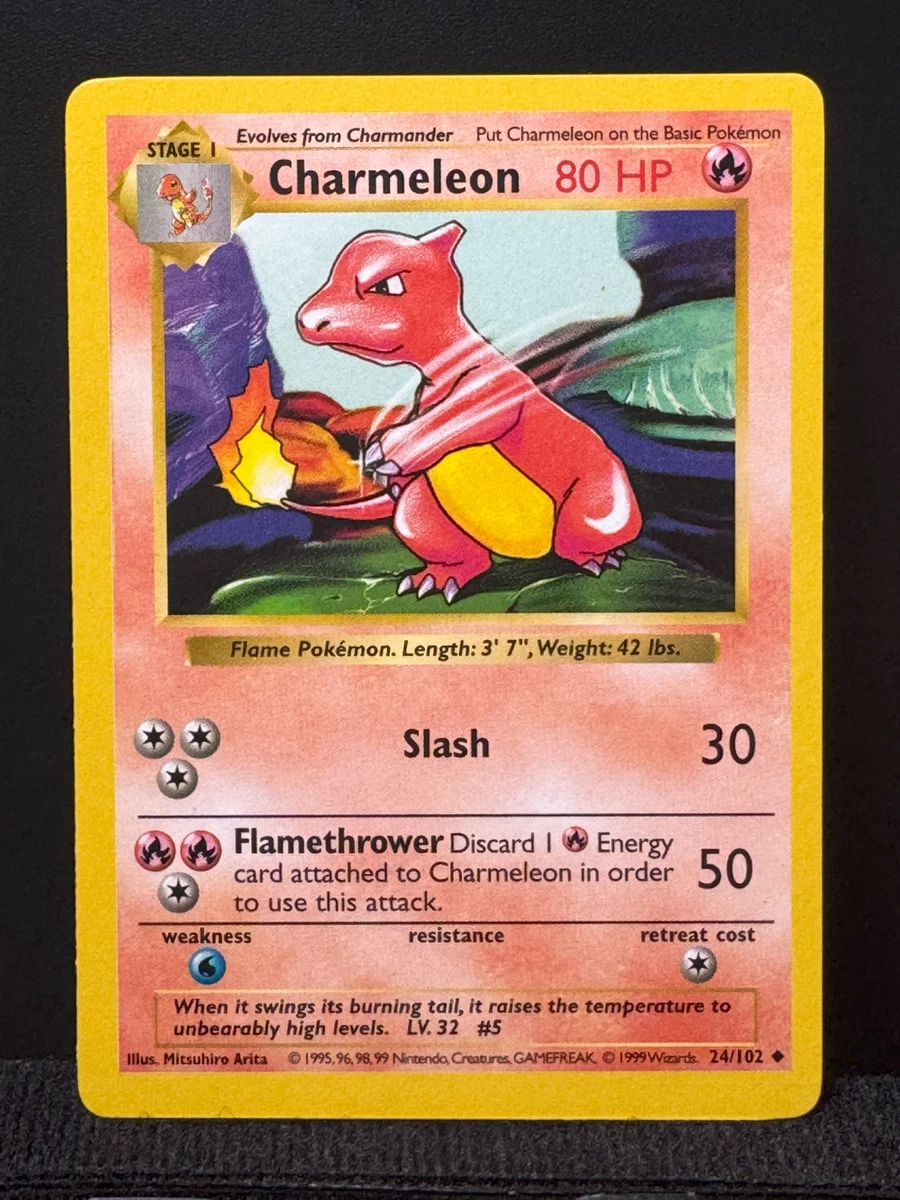 Charmeleon Pokémon TCG Shadowless Individual Collectible Card Game