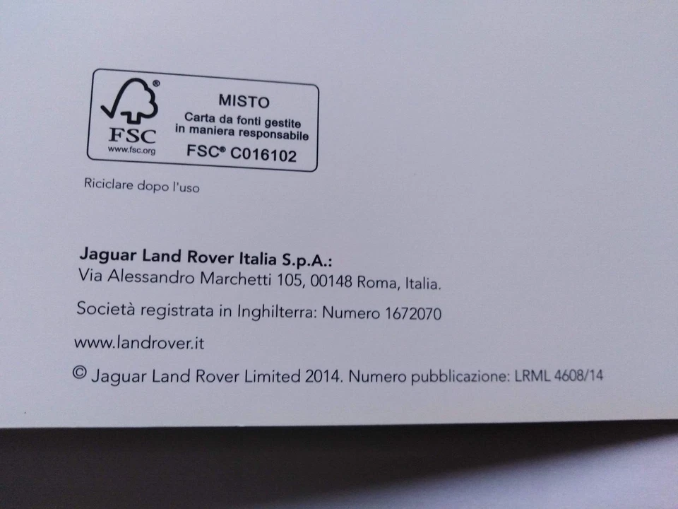 LAND ROVER DISCOVERY 2014   BROCHURE DI   VENDITA TESTO IN ITALIANO    (529) - Immagine 3 di 4