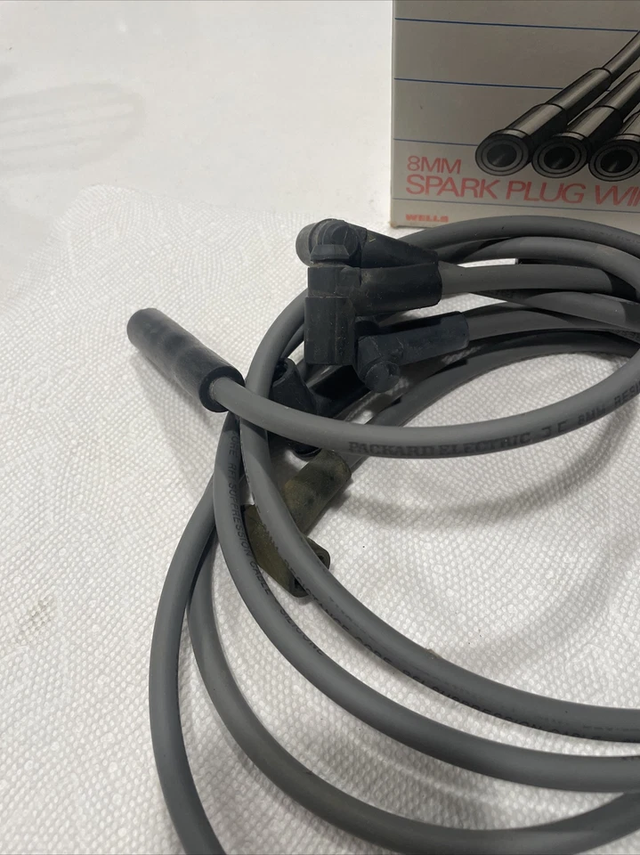 Juego de cables de bujía eléctrica Packard 8 mm 76-86 Chevette 82-87 Pontiac T-1000 NOS Foto 3 de 4