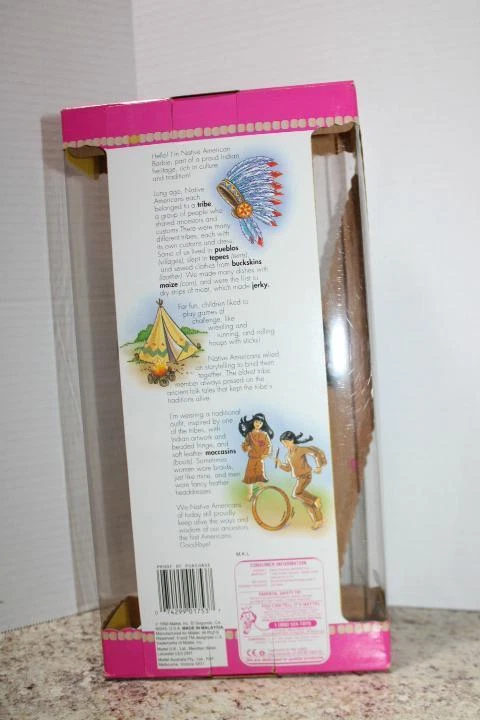 NIP 1990s Mattel Dolls of the World Collection TWO Native American Dolls - Image 3 of 4