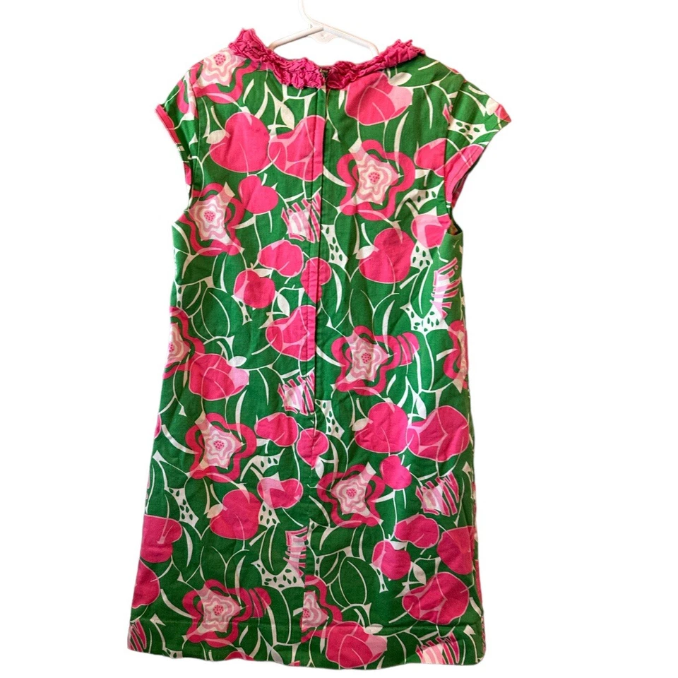 Vestido recto para niña LILLY PULITZER How About Them Manzanas JOVEN TALLA 7 rosa verde Foto 3 de 4