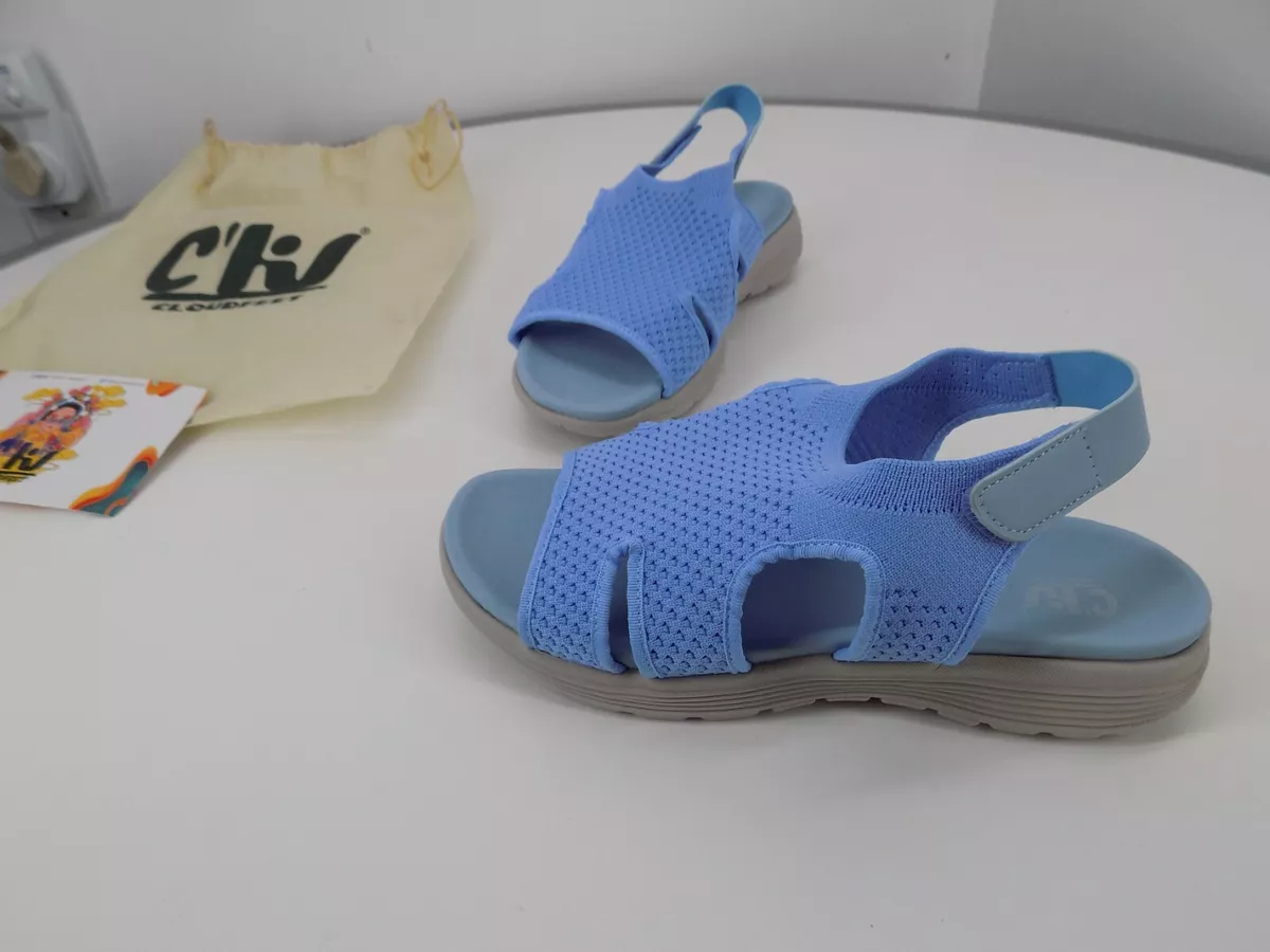 C hi Chishoe CloudFeet Slingback Sandals size 9 41 lightweight