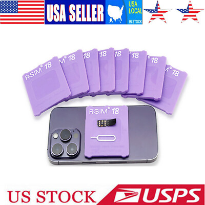 For iPhone14 Series E-SIM 5G Version IOS16 System R-SIM18 Unlock Card Sticker US