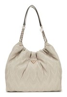 Guess Eda Large Hobo Schultertasche Tasche Taupe Taupe Neu
