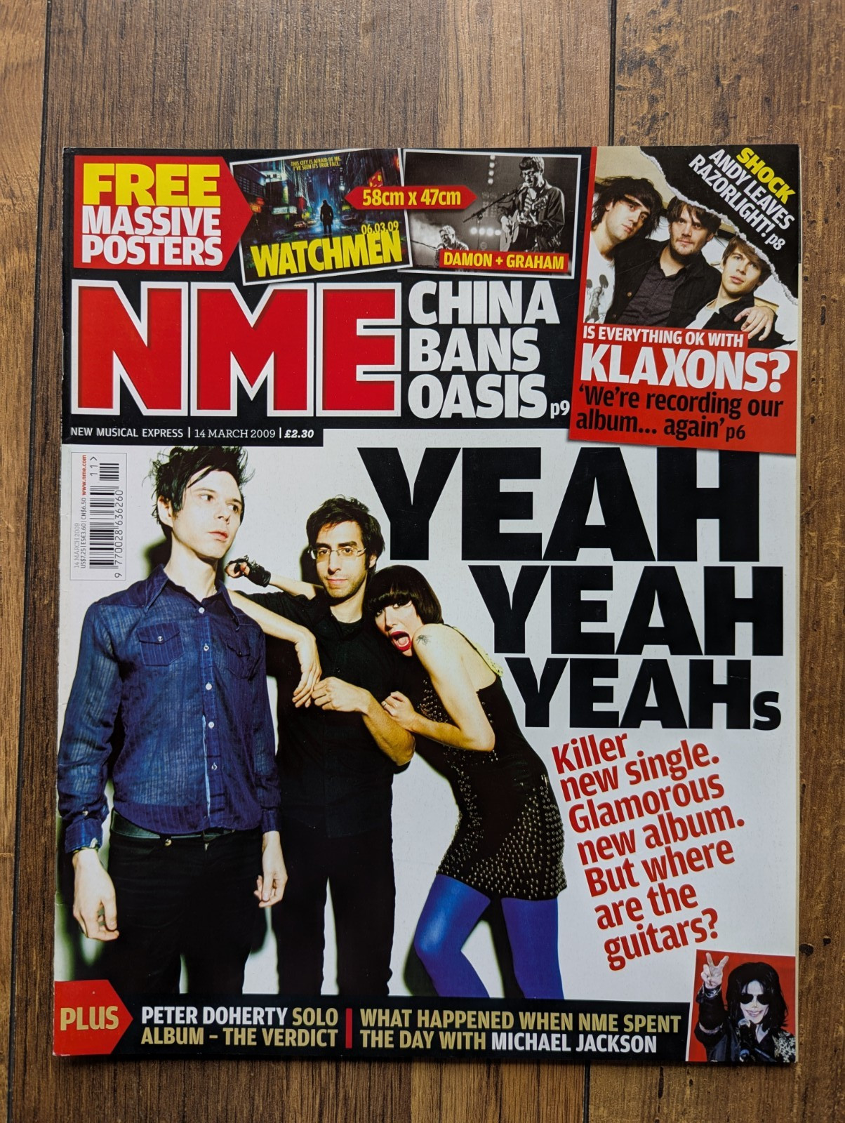 NME Mar 2009 Yeah Yeah Yeahs, Watchmen/Damon Albarn & Graham Coxon Posters