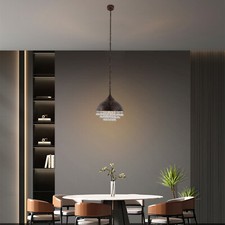 Rustic Industrial Chandelier Crystal Pendant Lighting Ceiling Light Fixture Lamp
