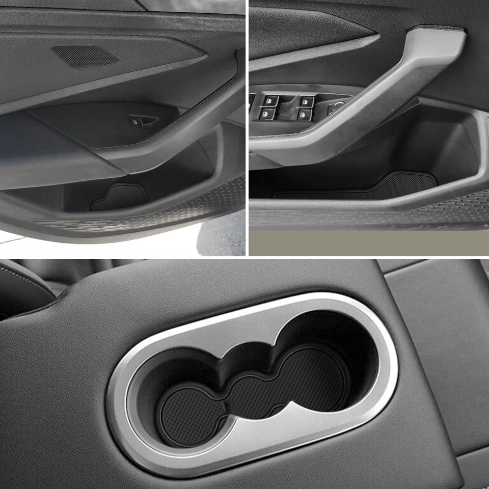 Alfombrillas protectoras Auovo para accesorio Volkswagen Jetta 2019-2024 portavasos inserto Foto 3 de 4