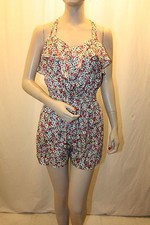 NEW BCBGeneration CRANBERRY MULT. HALTER ROMPER IVR9B537/M459 SIZE S